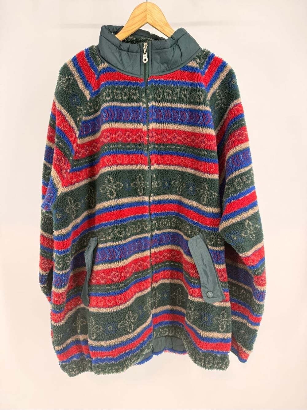 Timberland Vintage 90s Southwestern Aztec Sherpa Fleece Jacket Geometric